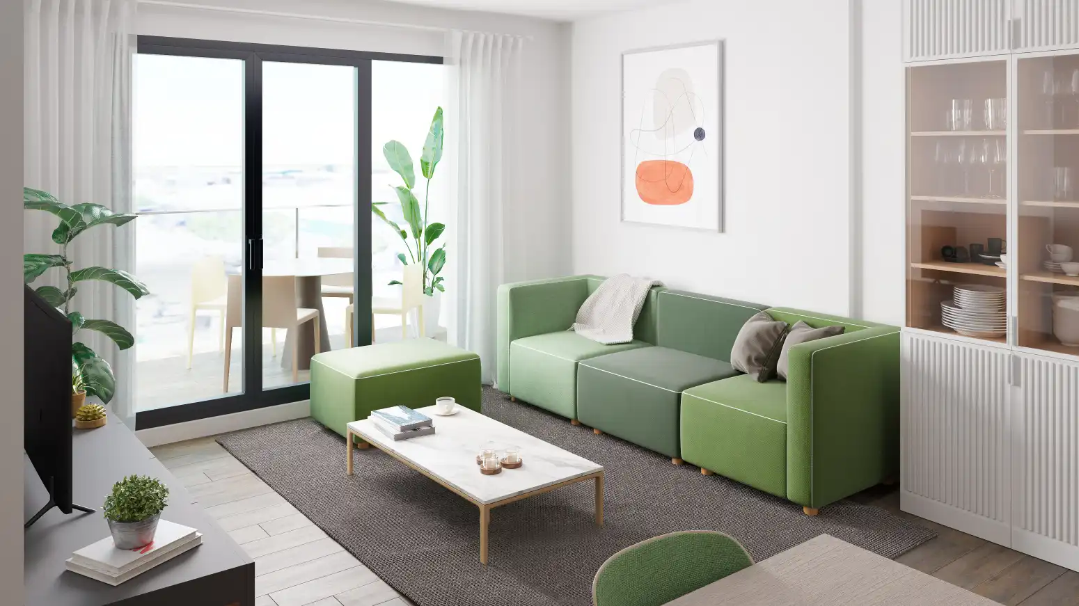 Sala de estar de Piso en venta en Alcàsser con Aire acondicionado, Calefacción y Terraza