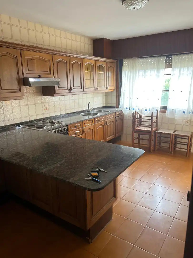 Cuina de Casa o xalet en venda en Arteixo amb Jardí privat, Parquet i Terrassa