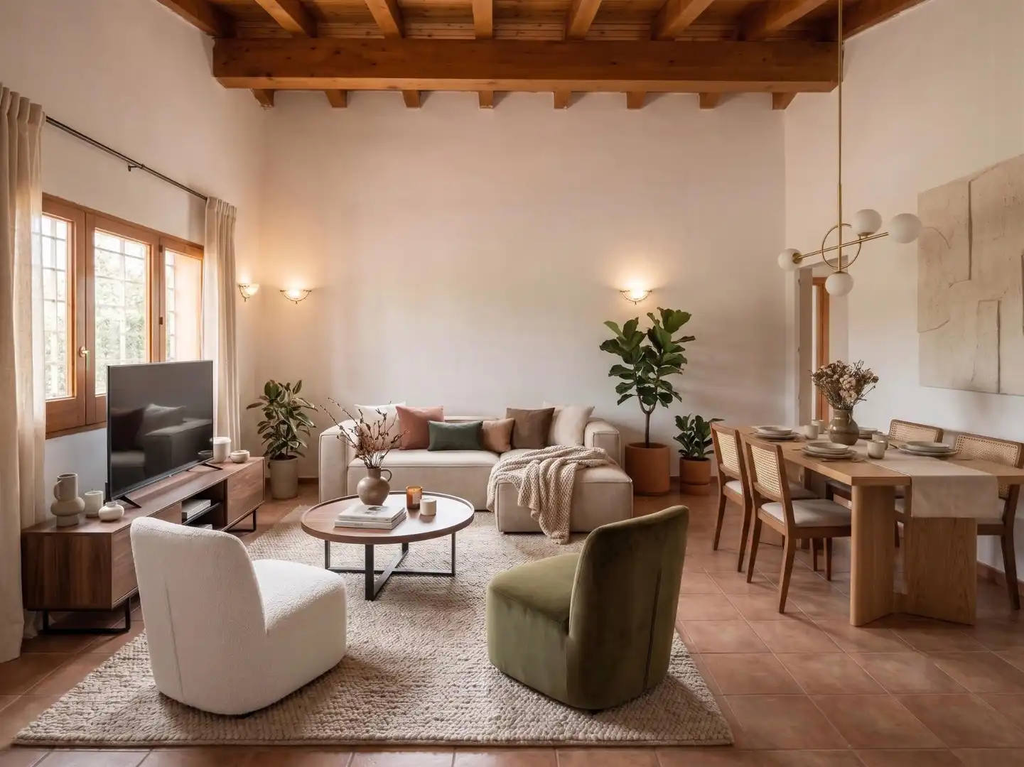 Sala de estar de Casa o chalet en venta en Santa Maria de Palautordera con Terraza y Balcón