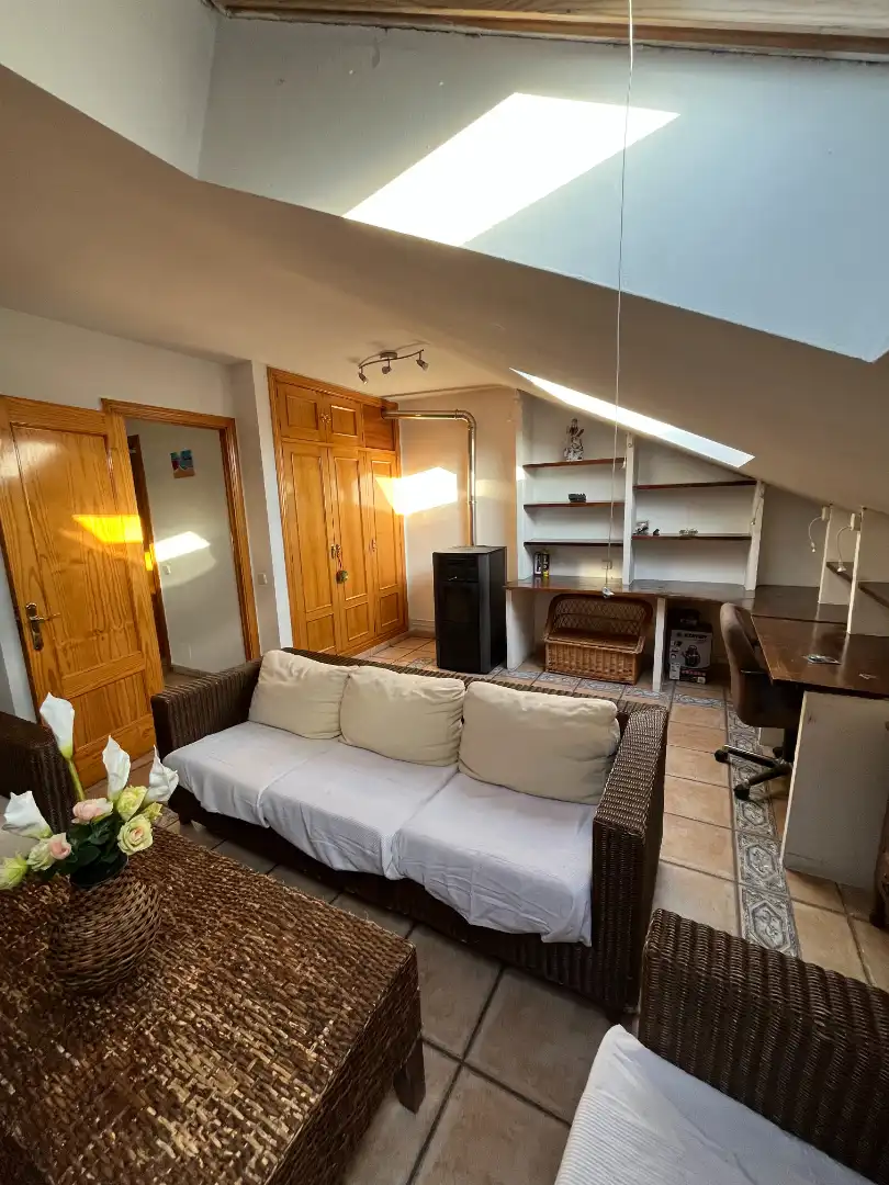 Sala de estar de Casa adosada en venta en El Boalo - Cerceda – Mataelpino con Calefacción, Terraza y Amueblado