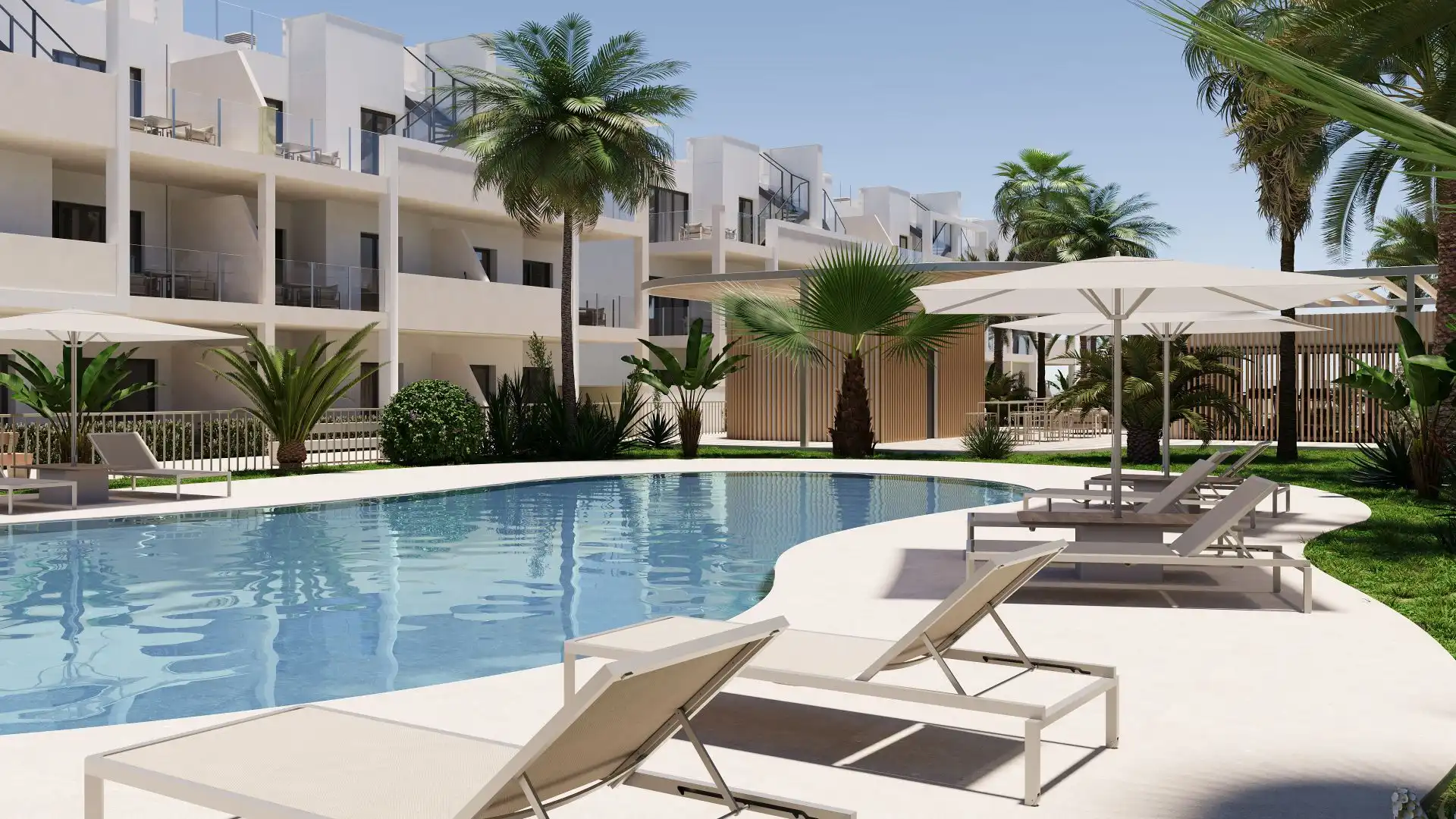 Piscina de Apartamento en venta en Torre-Pacheco con Aire acondicionado, Calefacción y Jardín privado