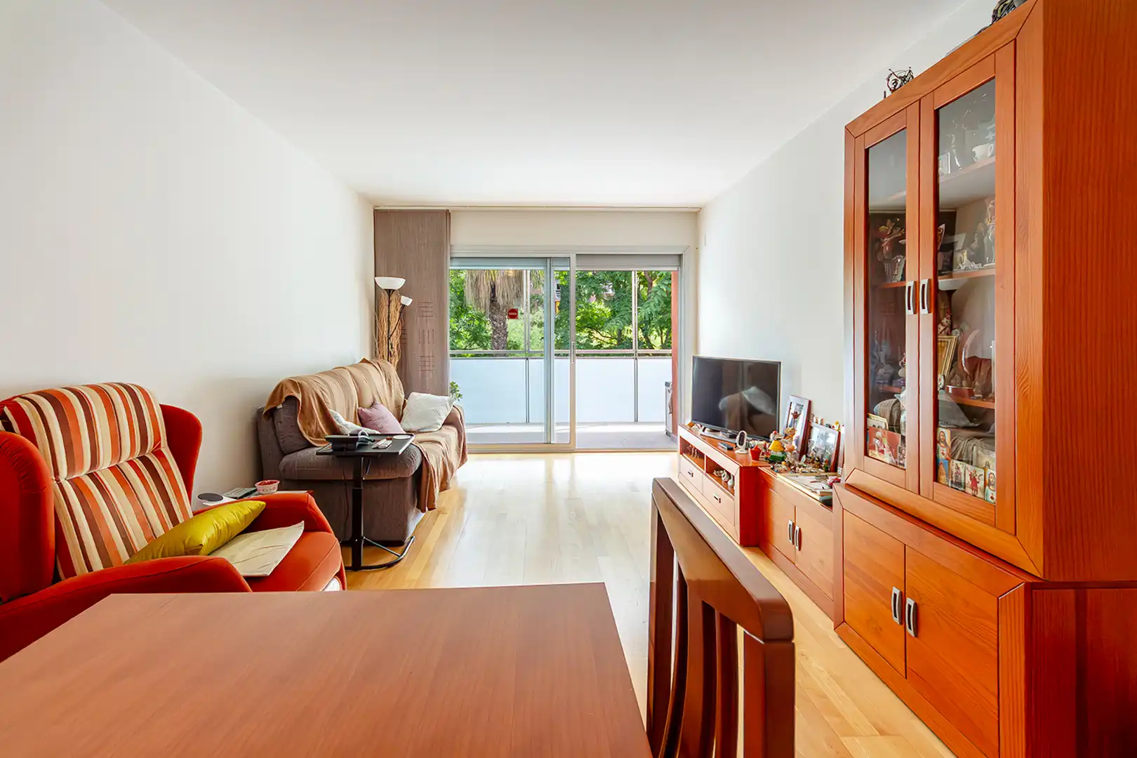 Sala d'estar de Àtic en venda en Barcelona amb Aire condicionat, Parquet i Terrassa