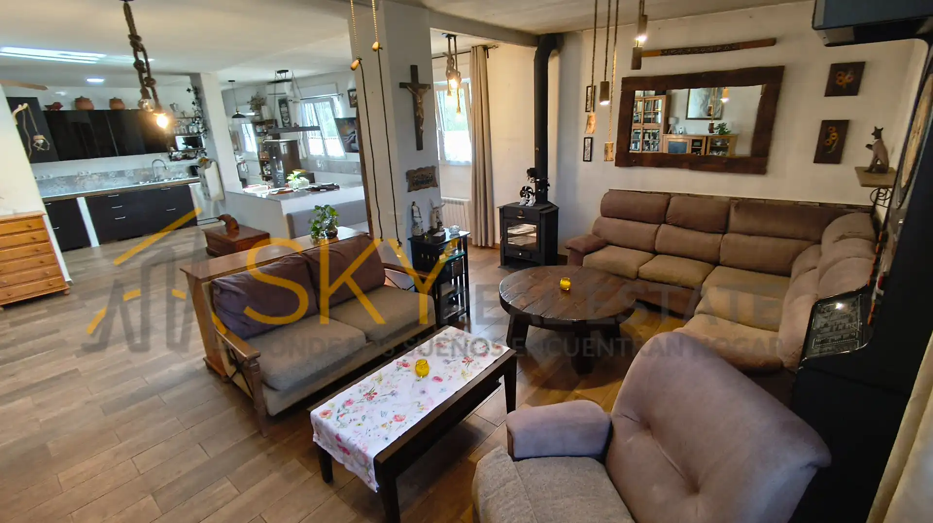 Wohnzimmer von Haus oder Chalet zum Verkauf in Llombai mit Möbliert