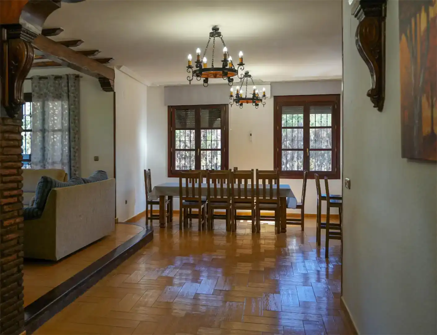 Comedor de Casa o chalet de alquiler en Almedinilla con Aire acondicionado, Jardín privado y Piscina