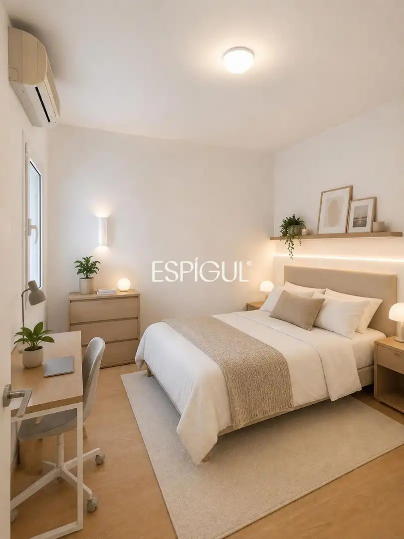 Schlafzimmer von Wohnung zum Verkauf in Barcelona mit Heizung, Parkett und Terrasse
