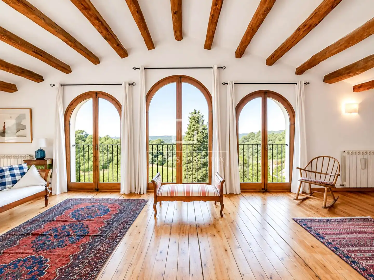 Sala de estar de Finca rústica en venta en Piera con Calefacción, Jardín privado y Trastero