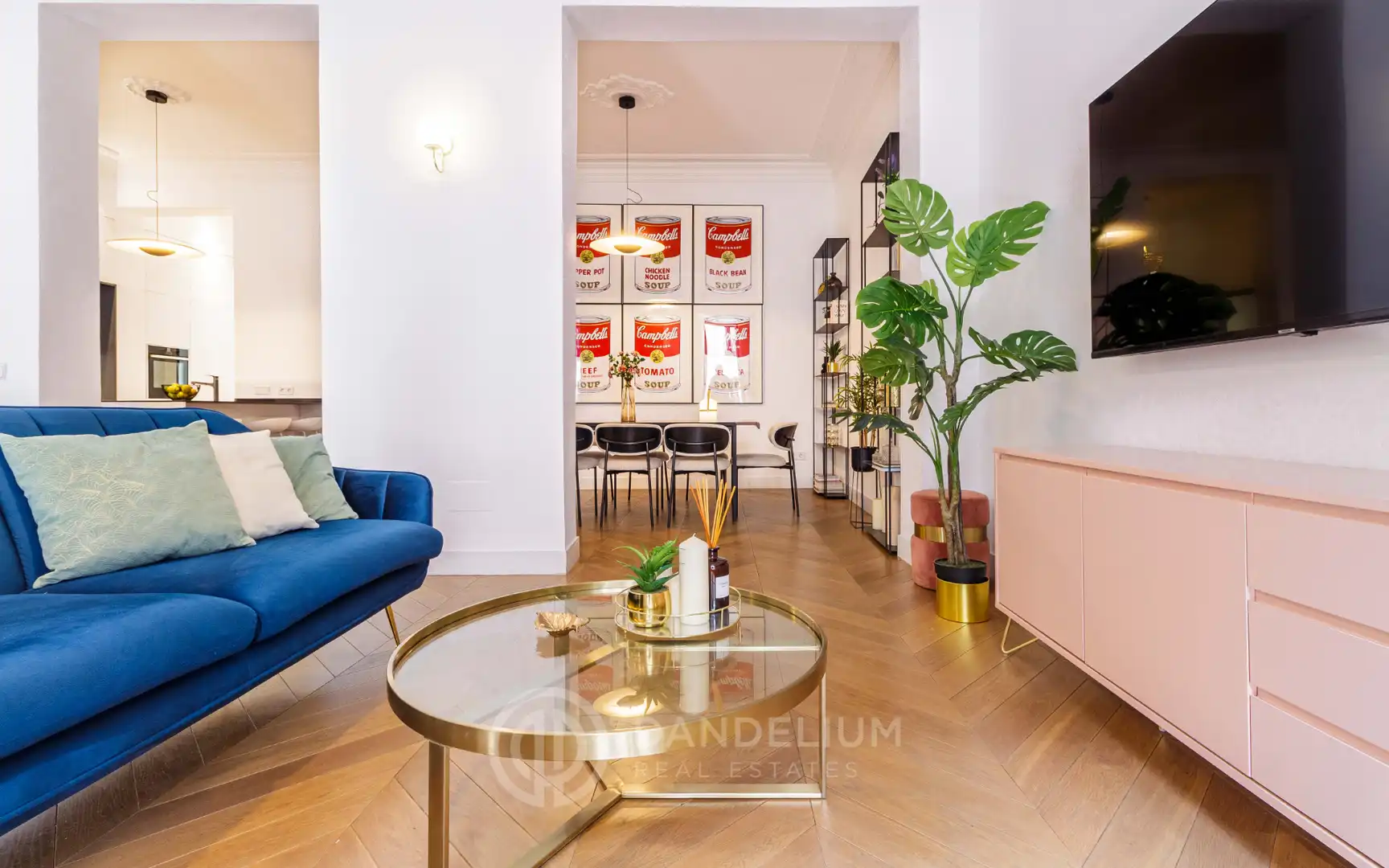 Sala de estar de Piso de alquiler en Madrid con Aire acondicionado, Calefacción y Parquet