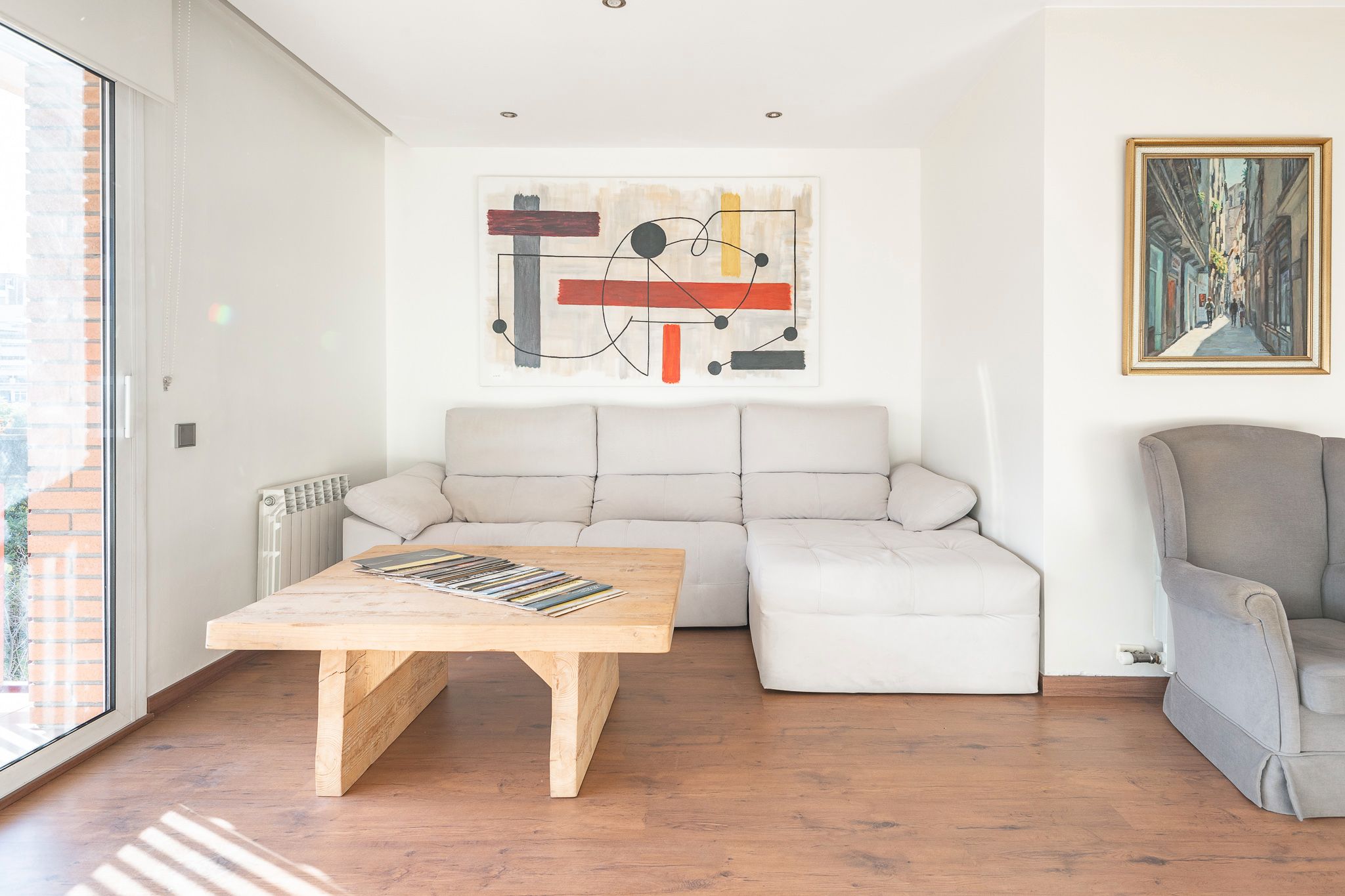 Sala d'estar de Àtic en venda en  Barcelona Capital amb Aire condicionat, Calefacció i Parquet