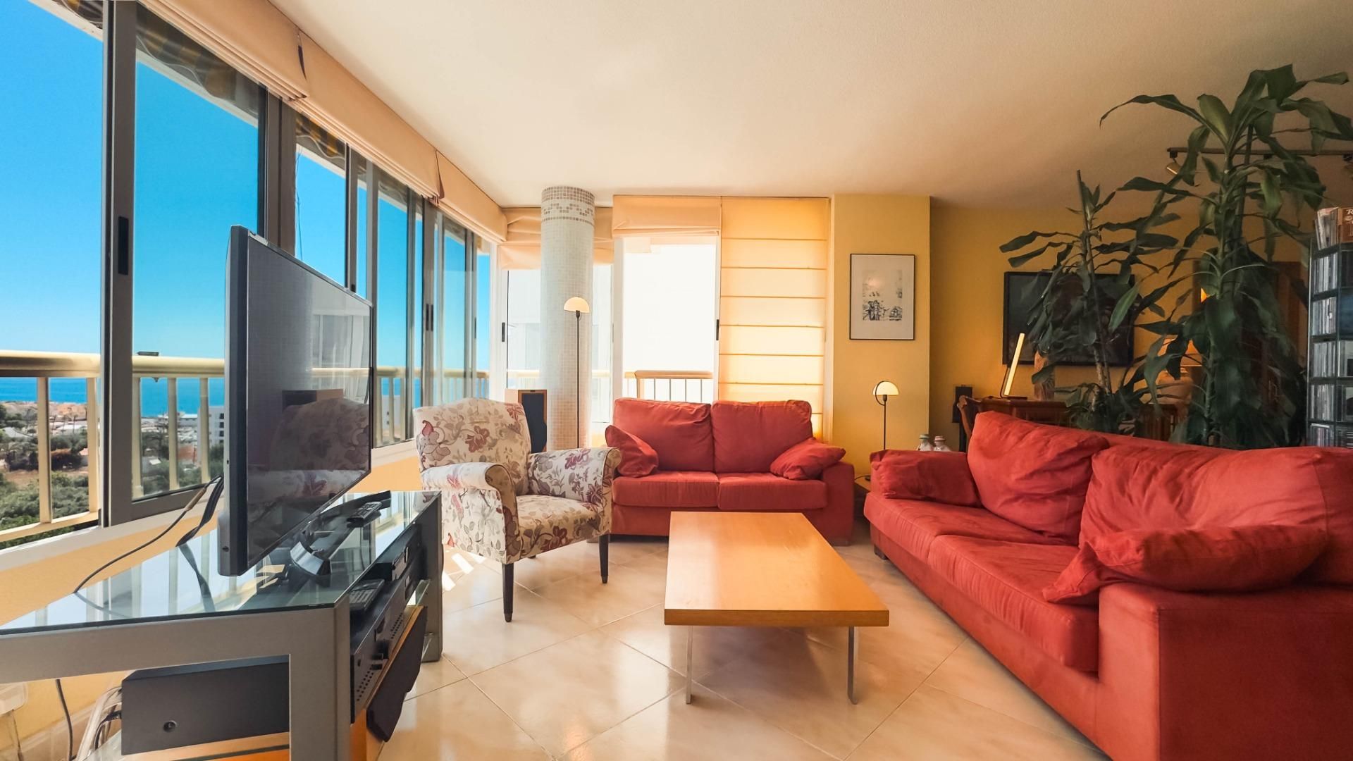 Sala d'estar de Pis en venda en Villajoyosa / La Vila Joiosa amb Aire condicionat, Jardí privat i Traster