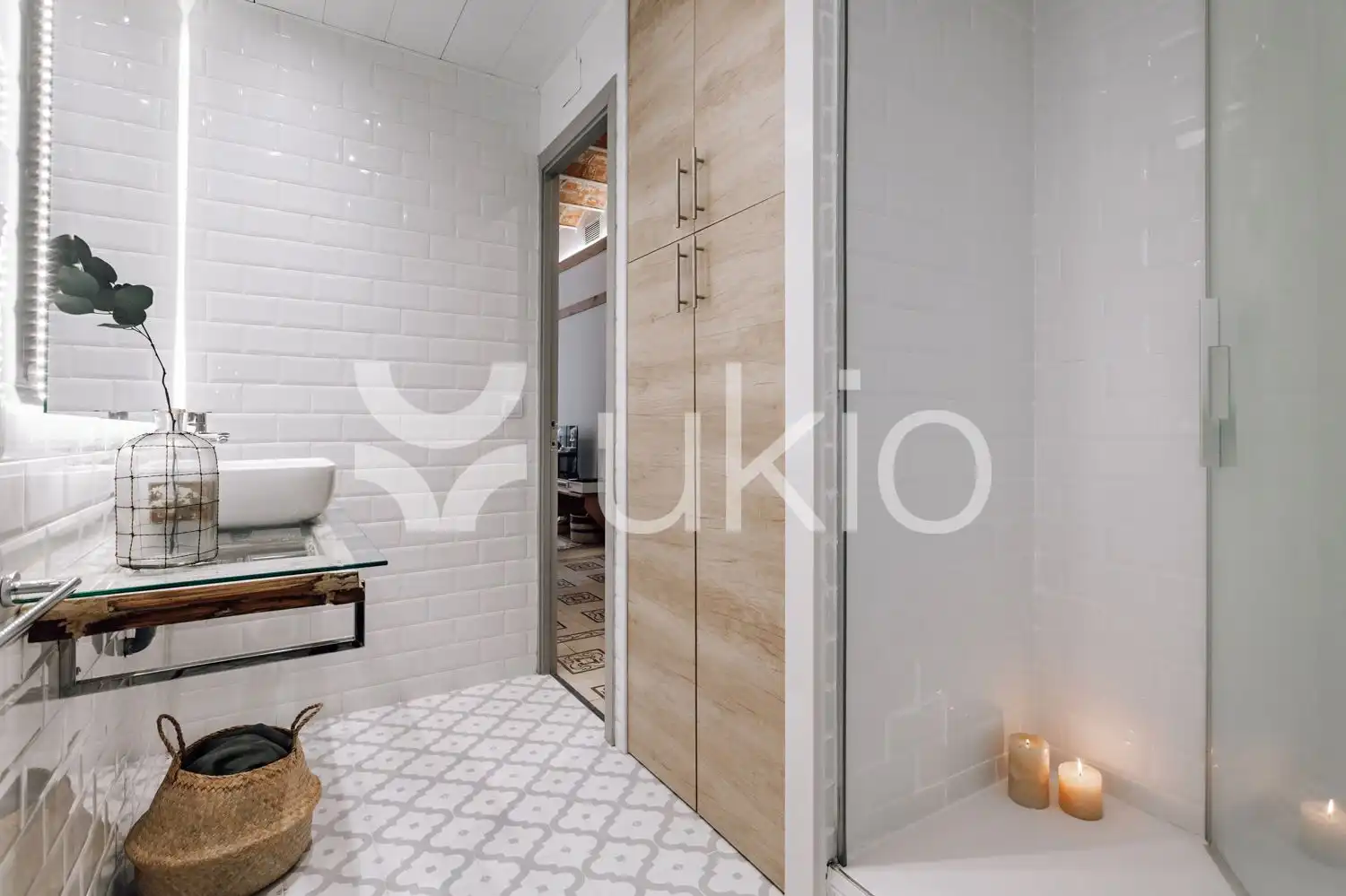 Baño de Apartamento de alquiler en Barcelona con Aire acondicionado, Amueblado y Horno