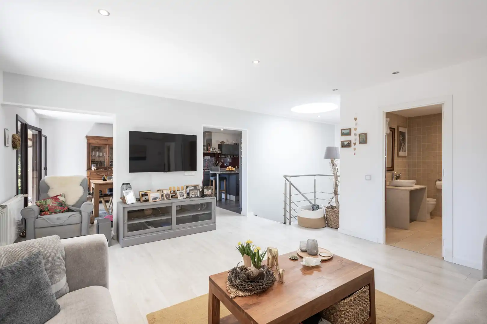 Sala d'estar de Casa o xalet en venda en Calvià amb Aire condicionat, Jardí privat i Terrassa