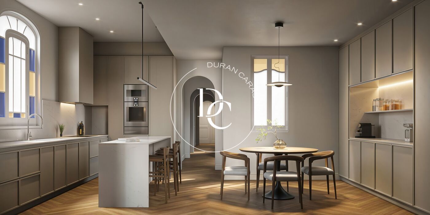 Kitchen of Flat for sale in  Barcelona Capital  with Air Conditioner, Heating and Terrace