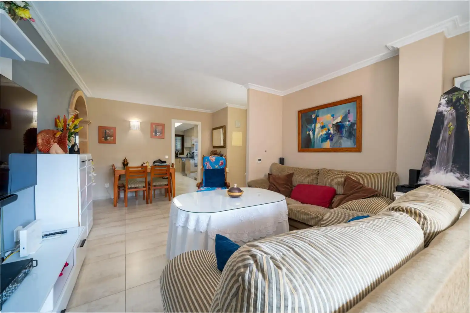 Living room of Flat for sale in Capdepera  with Air Conditioner, Heating and Parquet flooring