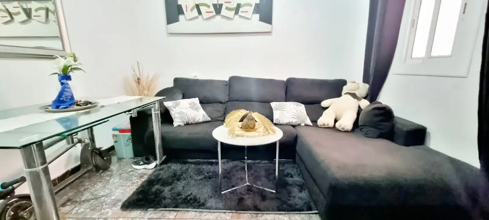 Living room of Flat for sale in L'Hospitalet de Llobregat  with Air Conditioner and Furnished
