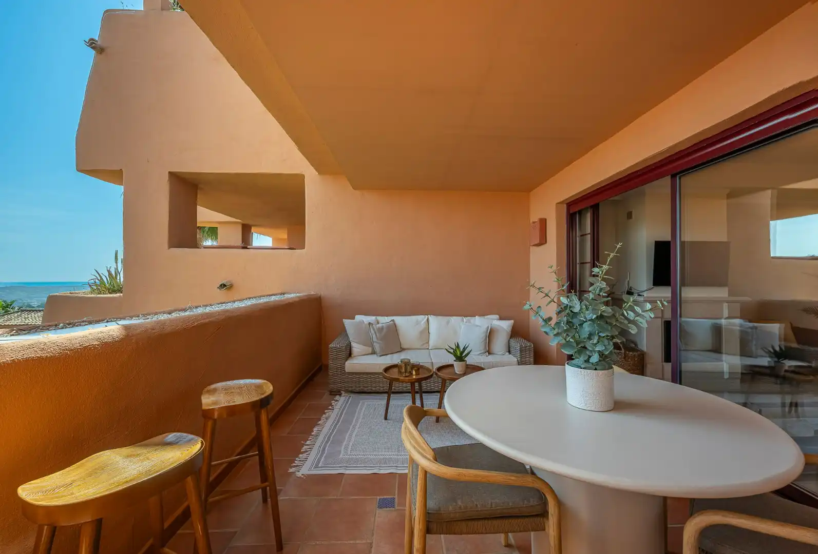 Terrasse von Wohnungen zum Verkauf in Ojén mit Klimaanlage, Heizung und Terrasse