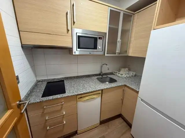 Cocina de Apartamento de alquiler en Murcia con Aire acondicionado, Calefacción y Parquet