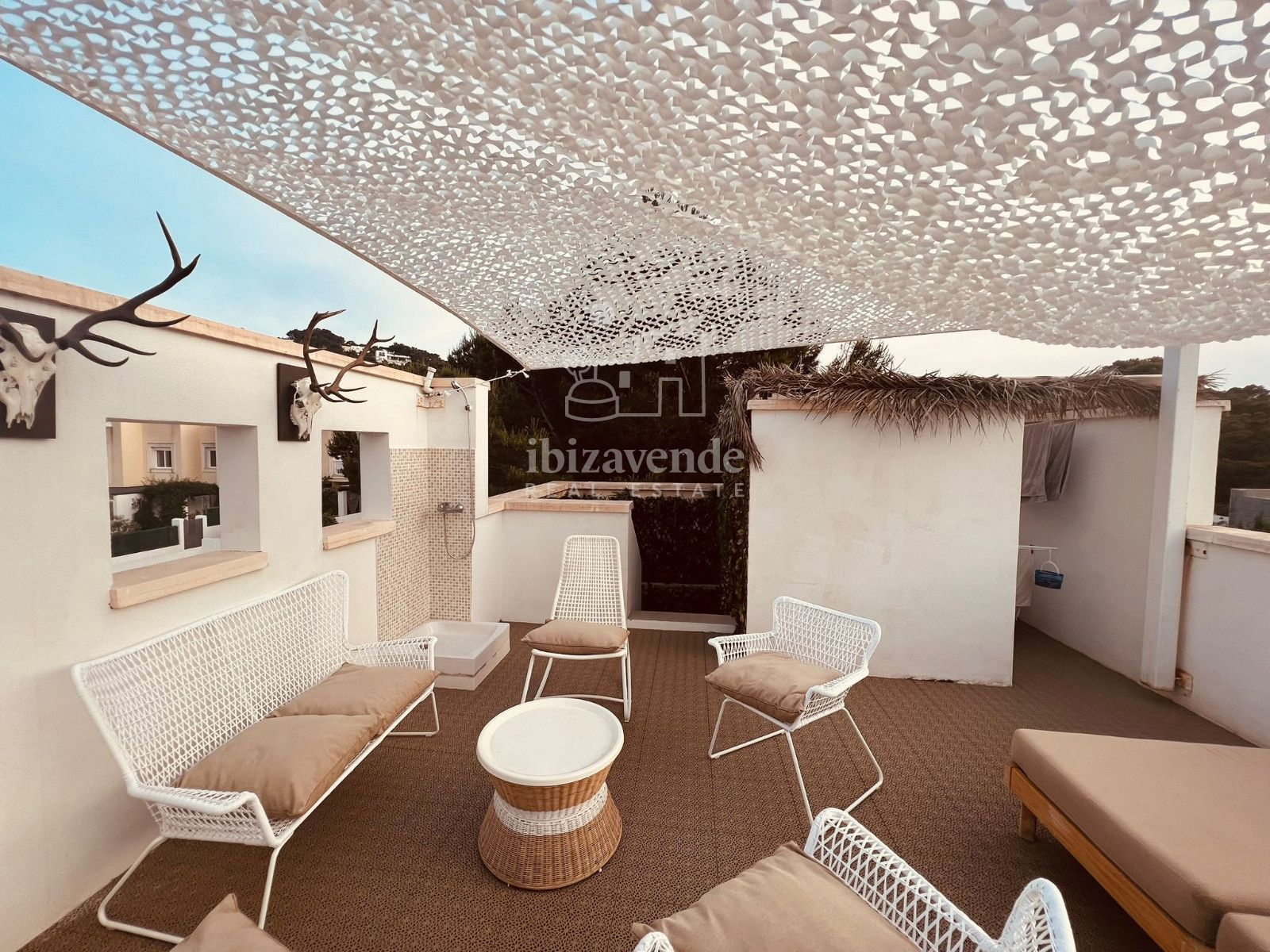 Terraza de Casa o chalet de alquiler en Sant Josep de sa Talaia con Aire acondicionado, Calefacción y Jardín privado