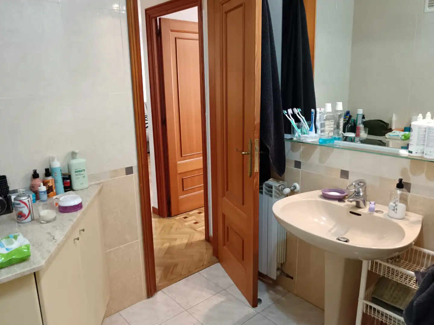 Badezimmer von Wohnung zur Miete in Valladolid mit Heizung, Parkett und Terrasse