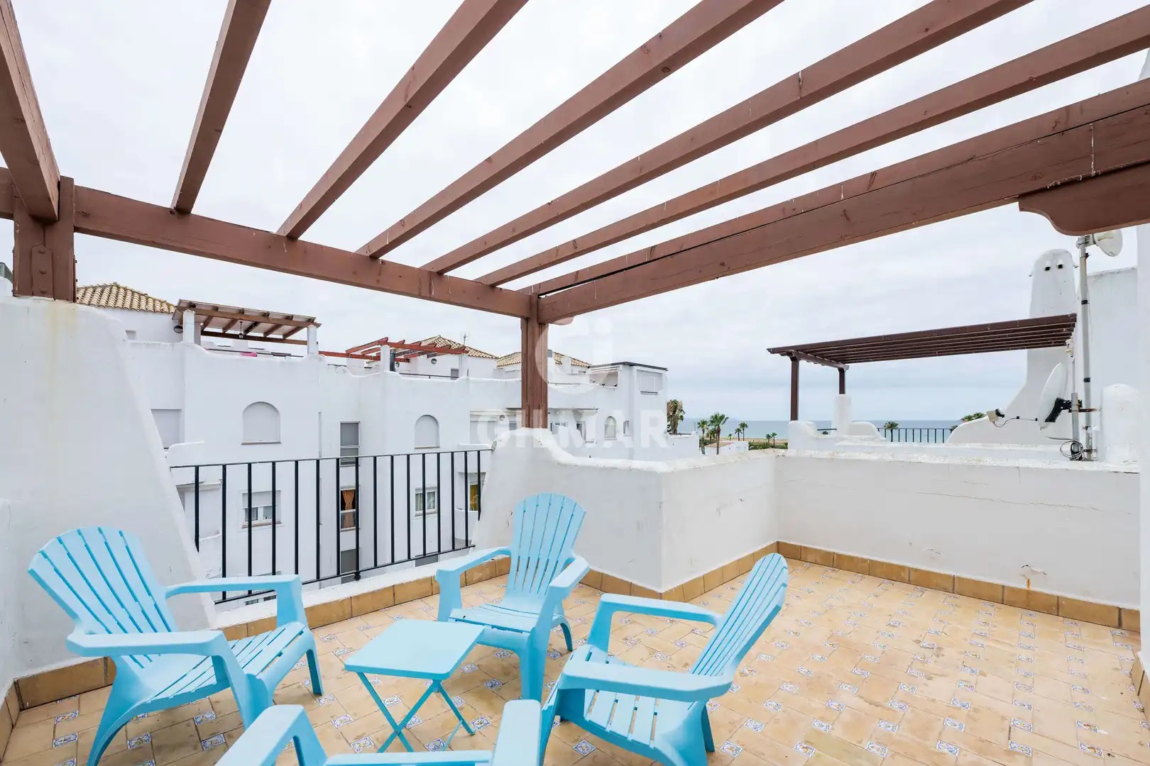 Terrasse von Wohnung zum Verkauf in Zahara de los Atunes mit Heizung, Privatgarten und Schwimmbad