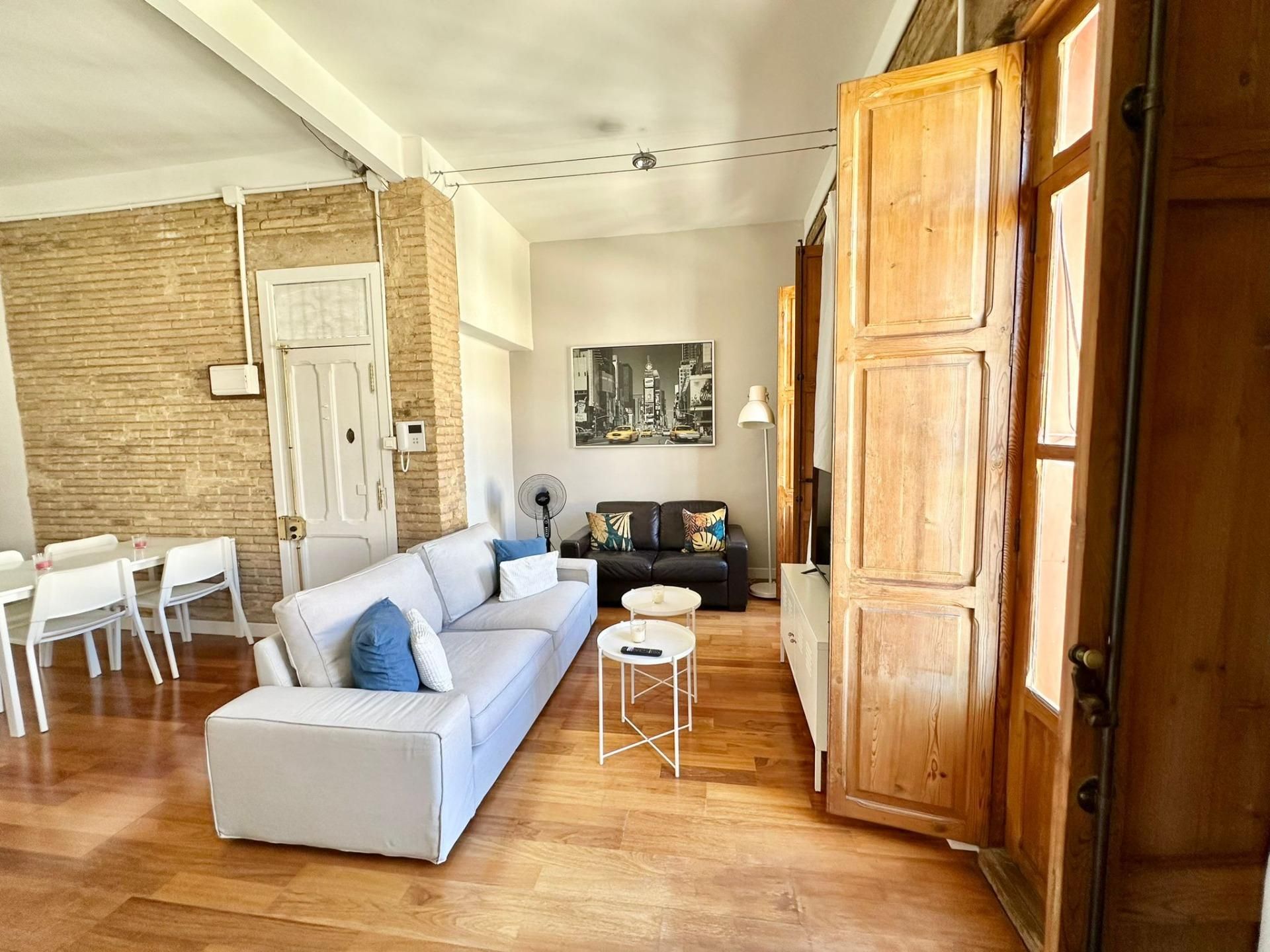 Sala d'estar de Pis de lloguer en  Valencia Capital amb Aire condicionat, Calefacció i Balcó