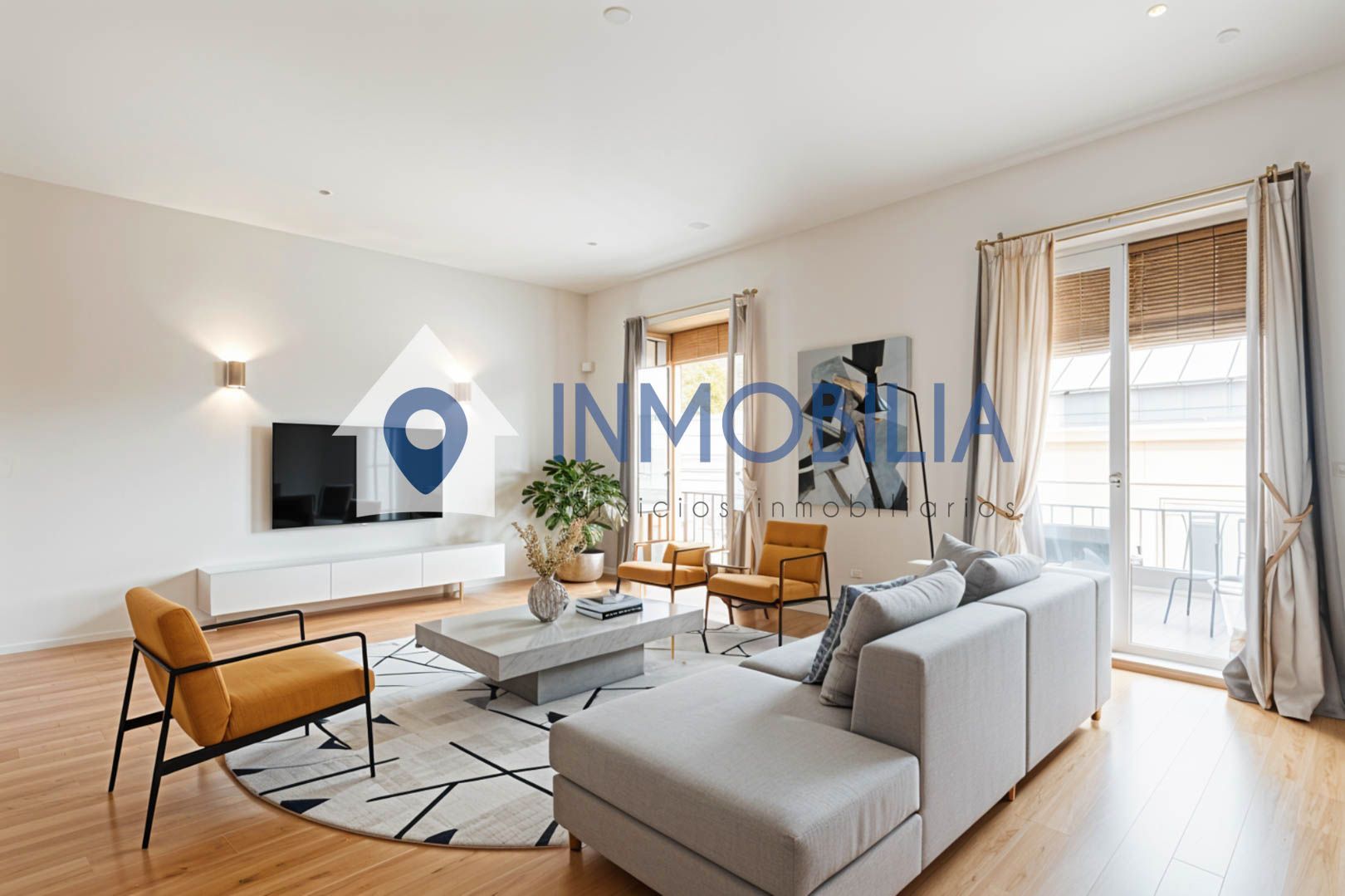 Sala d'estar de Pis en venda en  Madrid Capital amb Aire condicionat, Calefacció i Balcó