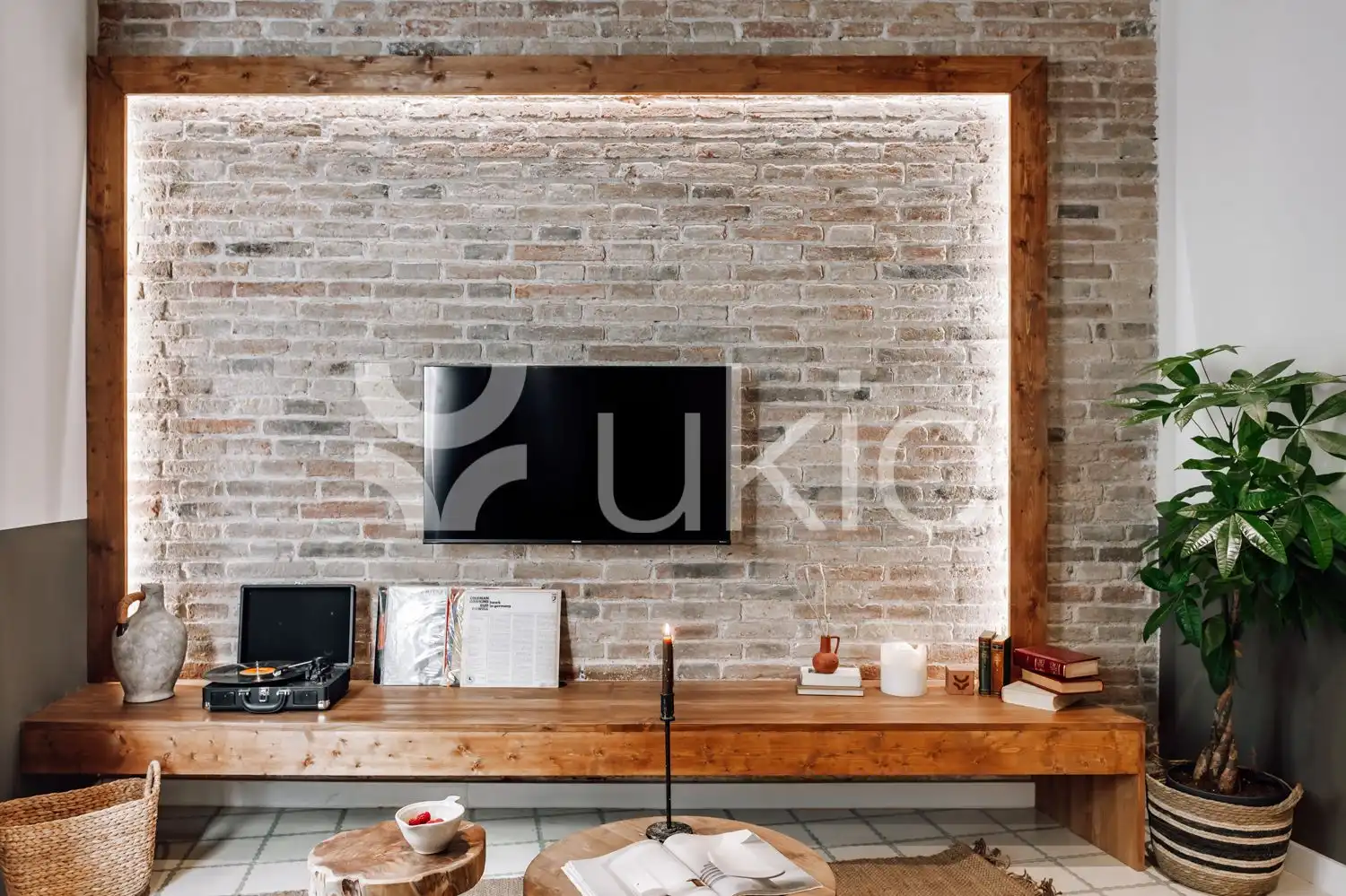 Sala de estar de Apartamento de alquiler en Barcelona con Aire acondicionado, Calefacción y Amueblado
