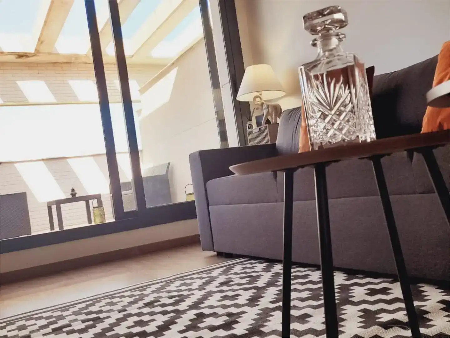 Wohnzimmer von Wohnung zur Miete in Málaga Capital mit Klimaanlage, Schwimmbad und Balkon