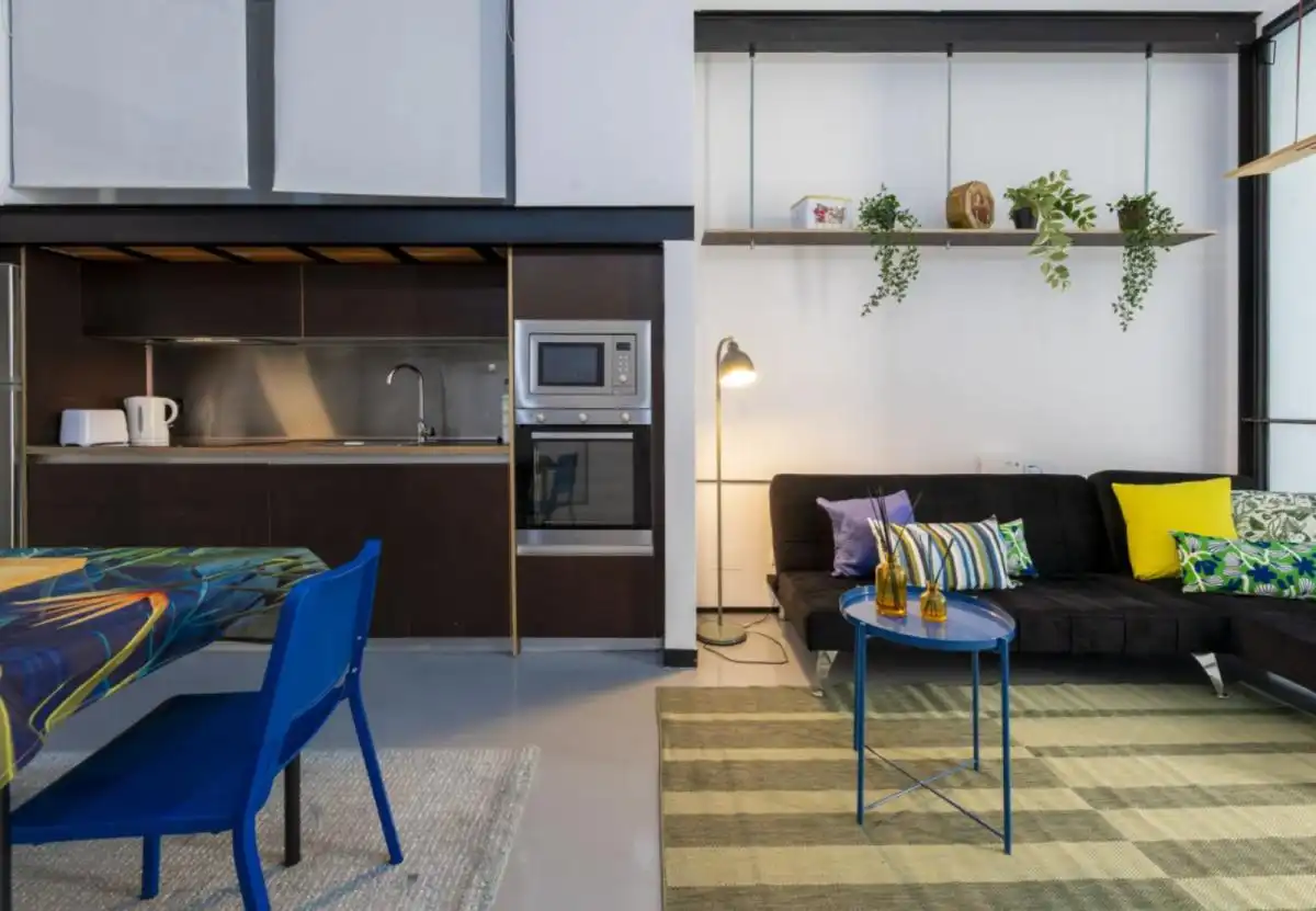 Cocina de Apartamento de alquiler en Madrid con Calefacción, Amueblado y Horno