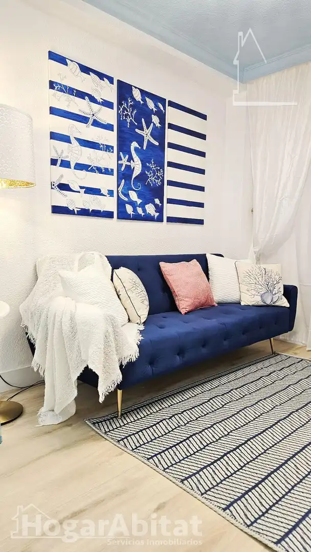 Living room of Flat for sale in Oropesa del Mar / Orpesa  with Air Conditioner, Terrace and Furnished
