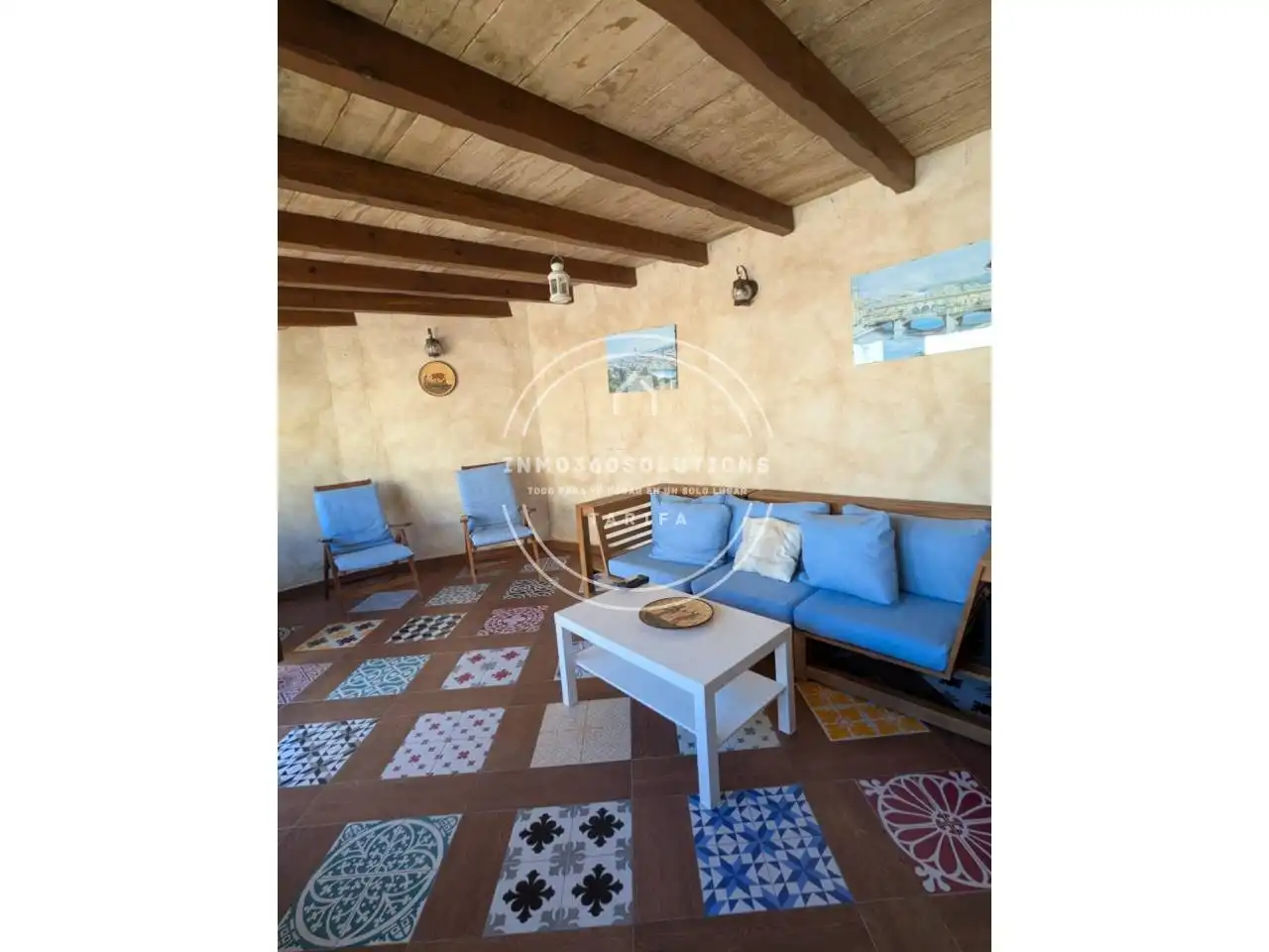 Terraza de Casa o chalet de alquiler en Tarifa con Terraza, Piscina y Amueblado