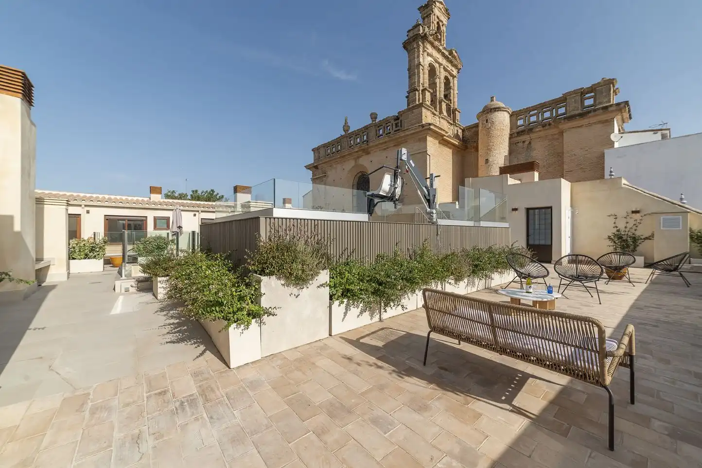 Terraza de Piso de alquiler en Sevilla con Aire acondicionado, Calefacción y Amueblado