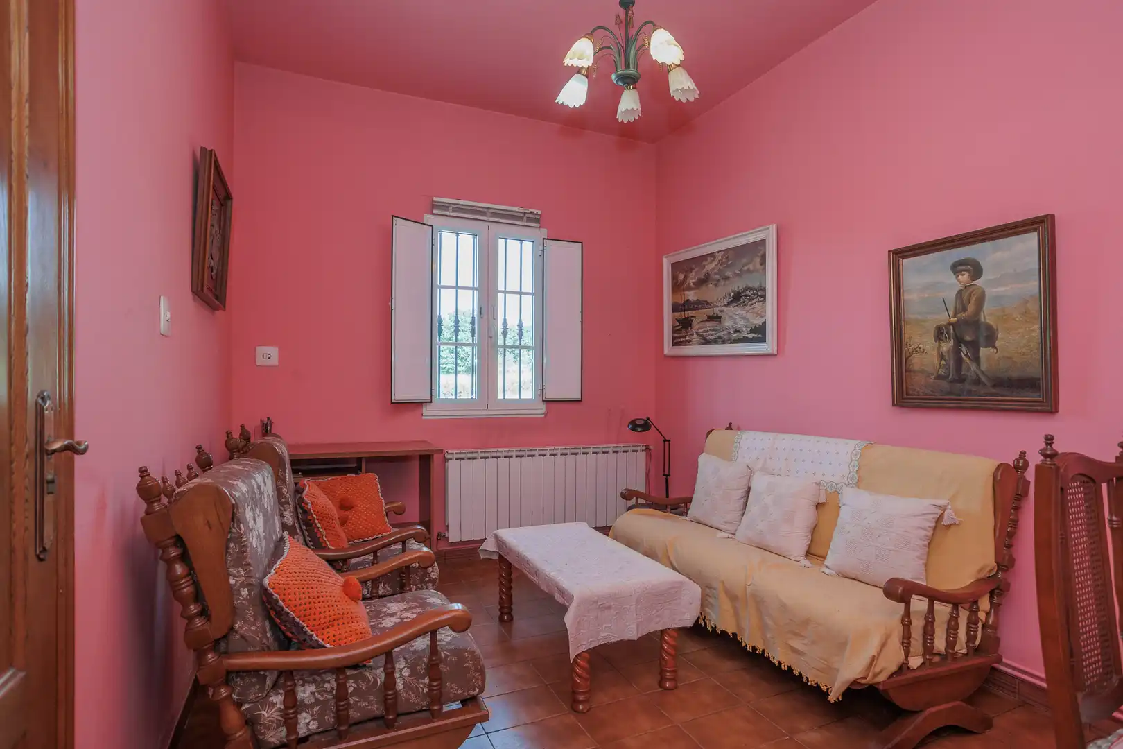 Sala de estar de Finca rústica en venta en O Incio  con Amueblado