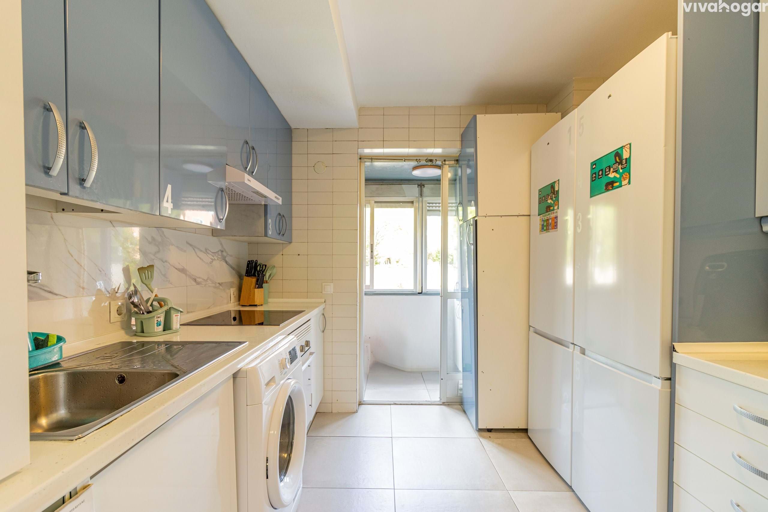 Kitchen of Flat for sale in  Madrid Capital  with Heating, Terrace and Furnished