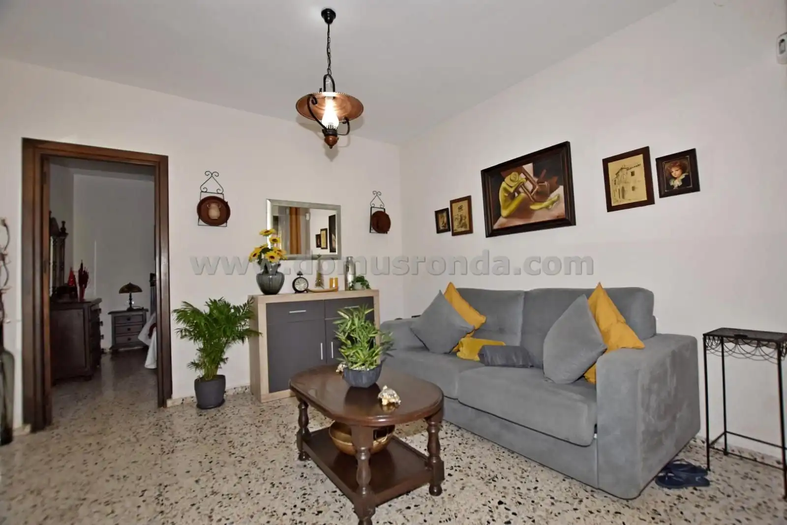 Sala d'estar de Finca rústica en venda en Ronda amb Aire condicionat, Jardí privat i Terrassa