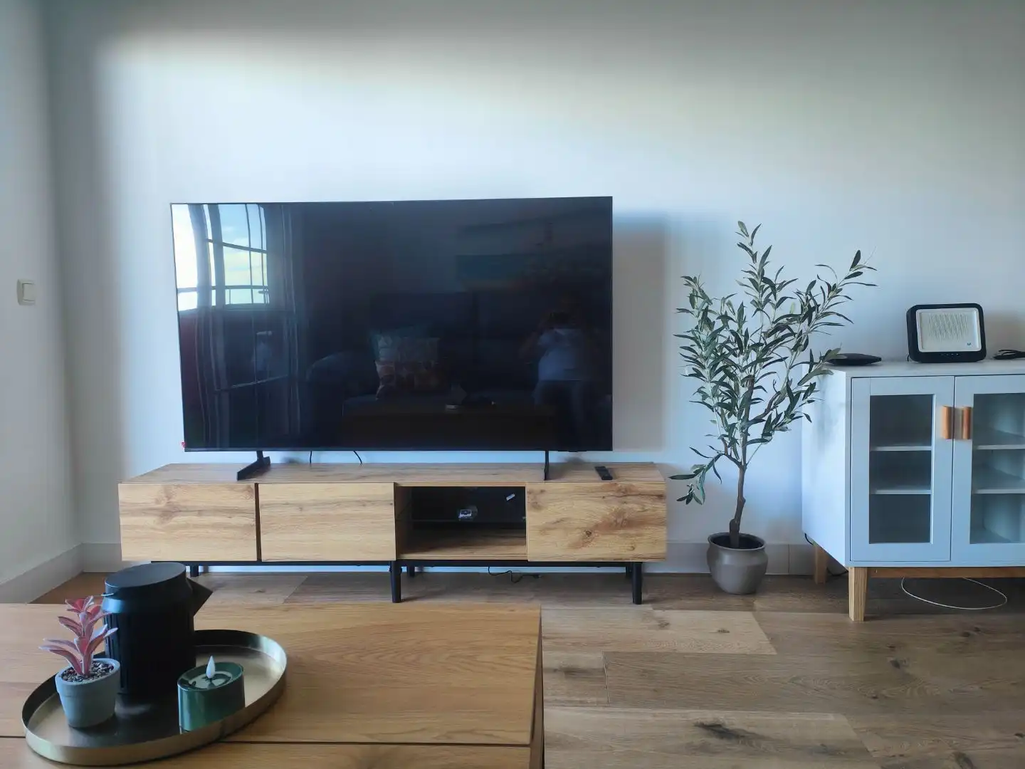Wohnzimmer von Wohnungen zum Verkauf in Roquetas de Mar mit Klimaanlage und Terrasse