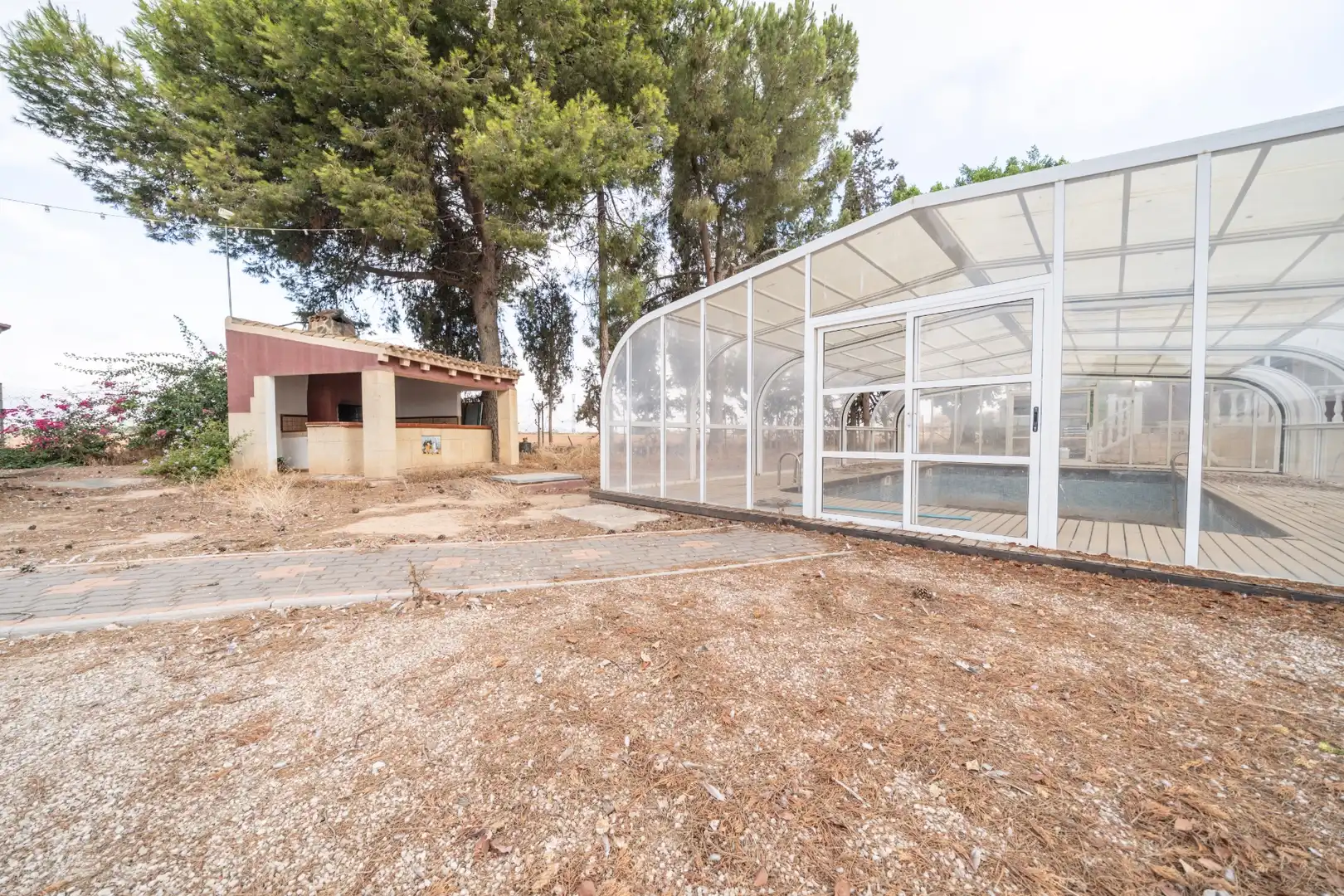 Vista exterior de Casa o xalet en venda en Cartagena amb Jardí privat, Traster i Piscina