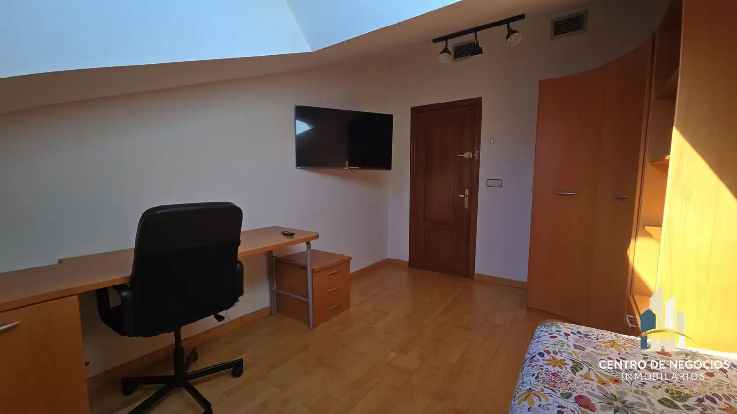 Schlafzimmer von Wohnung zur untervermieten in Calatayud mit Klimaanlage, Heizung und Parkett