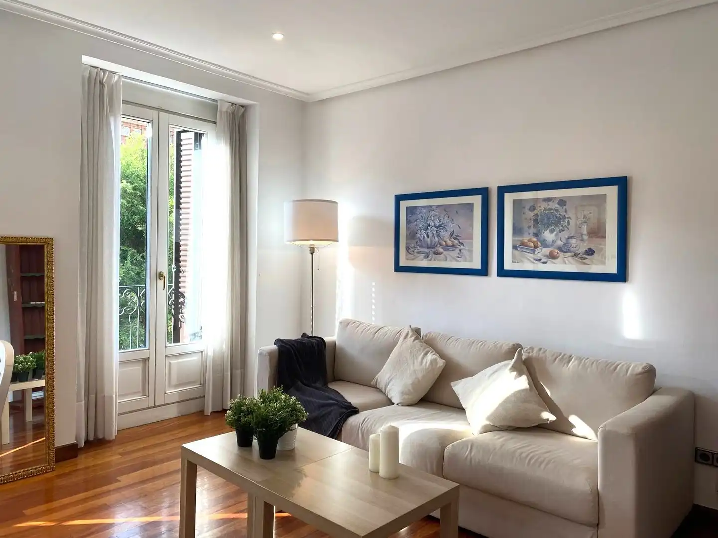 Sala de estar de Piso de alquiler en Madrid con Aire acondicionado, Calefacción y Balcón