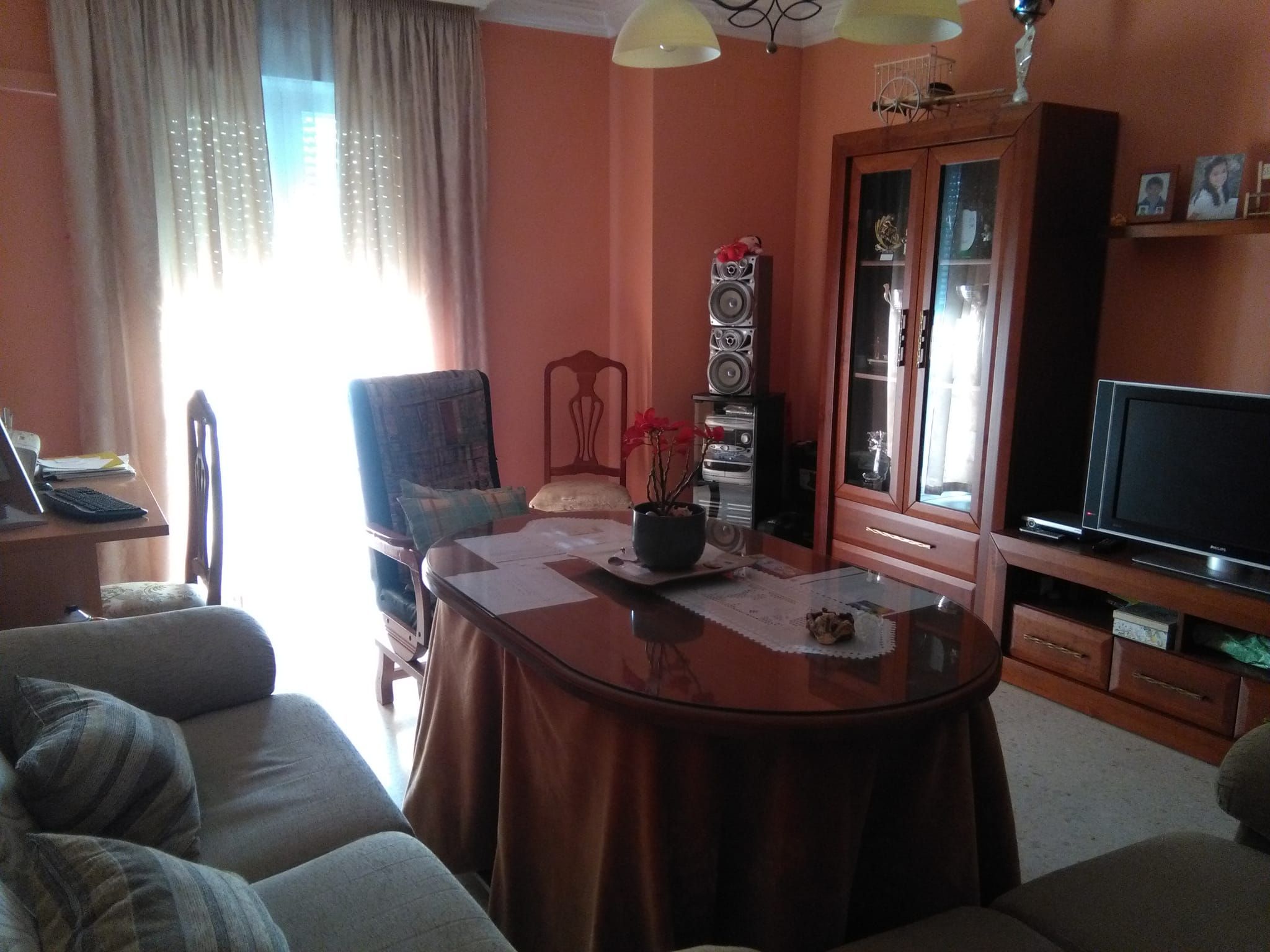 Living room of Flat for sale in Don Benito  with Private garden, Terrace and Furnished