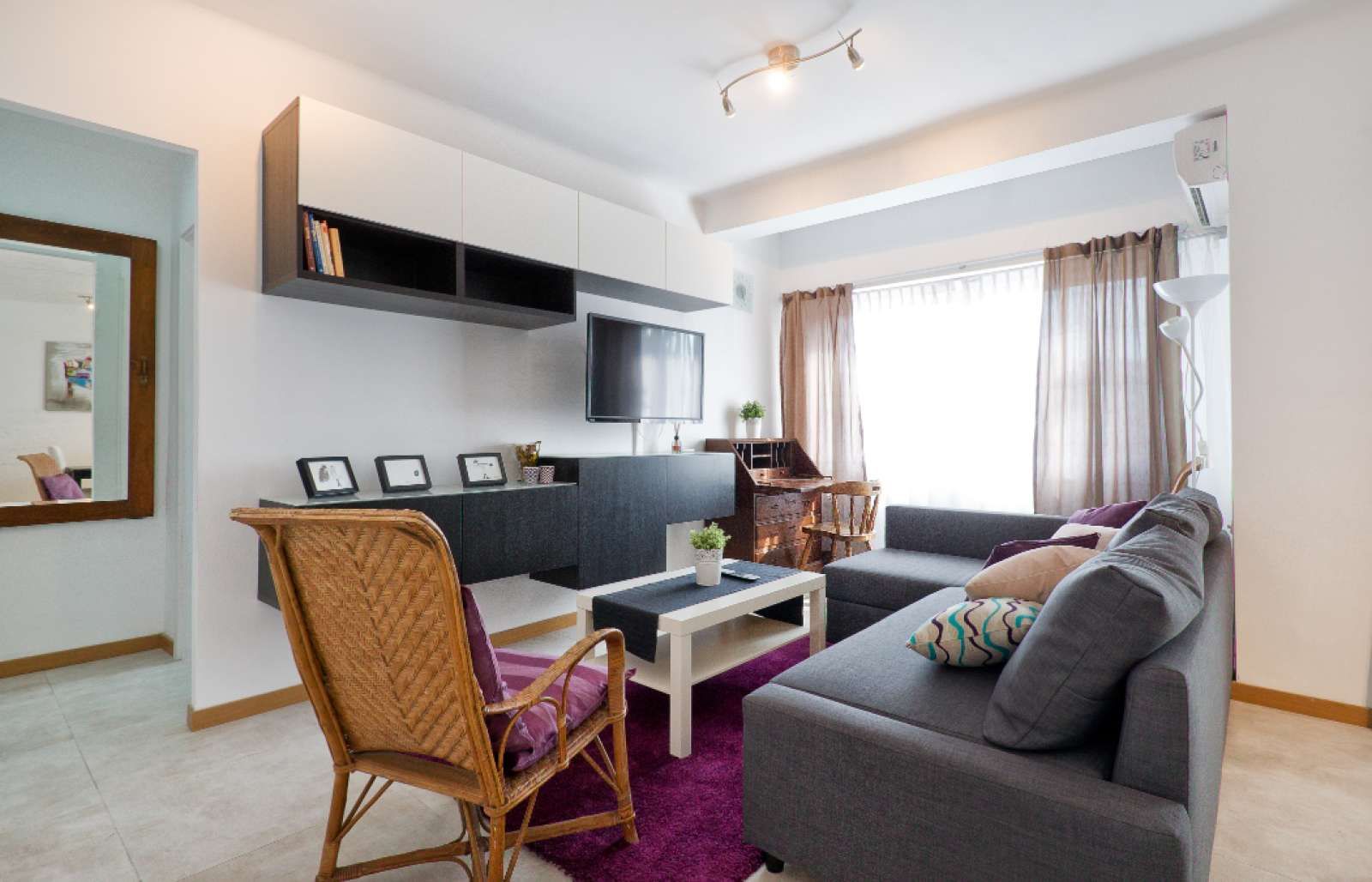 Sala d'estar de Apartament per a compartir en  Barcelona Capital amb Aire condicionat i Terrassa