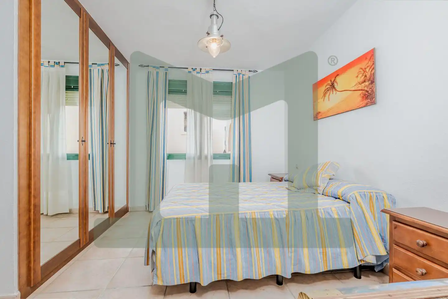 Schlafzimmer von Wohnung zum Verkauf in Zahara de los Atunes mit Klimaanlage, Terrasse und Abstellraum