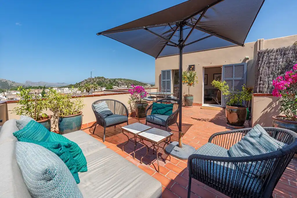 Terraza de Finca rústica en venta en Pollença con Aire acondicionado, Calefacción y Jardín privado