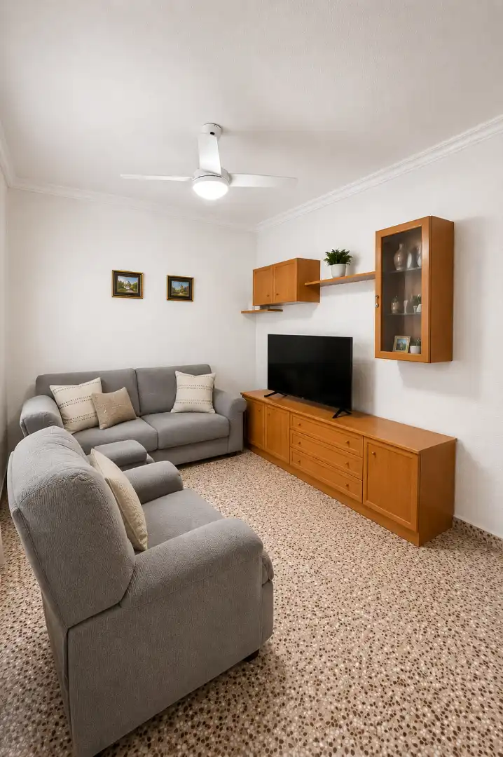 Sala de estar de Piso en venta en Alcantarilla con Amueblado, Horno y Lavadora