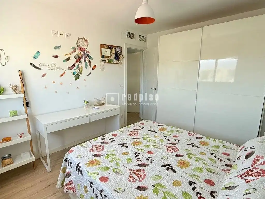Schlafzimmer von Wohnung zur Miete in Málaga mit Parkett, Terrasse und Möbliert