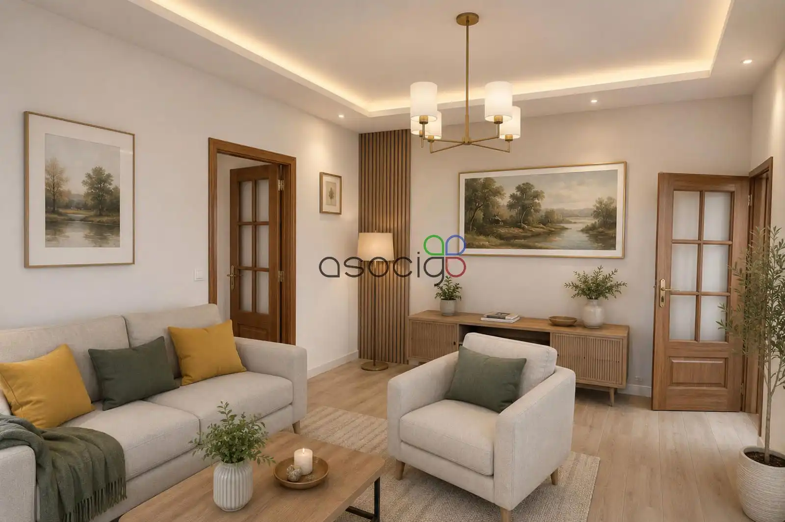 Sala de estar de Piso en venta en Guadalajara con Calefacción y Terraza