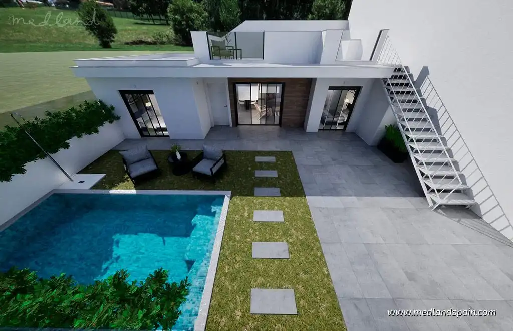 Terrace of Houses for sale in Torre-Pacheco  with Private garden, Terrace and Swimming Pool