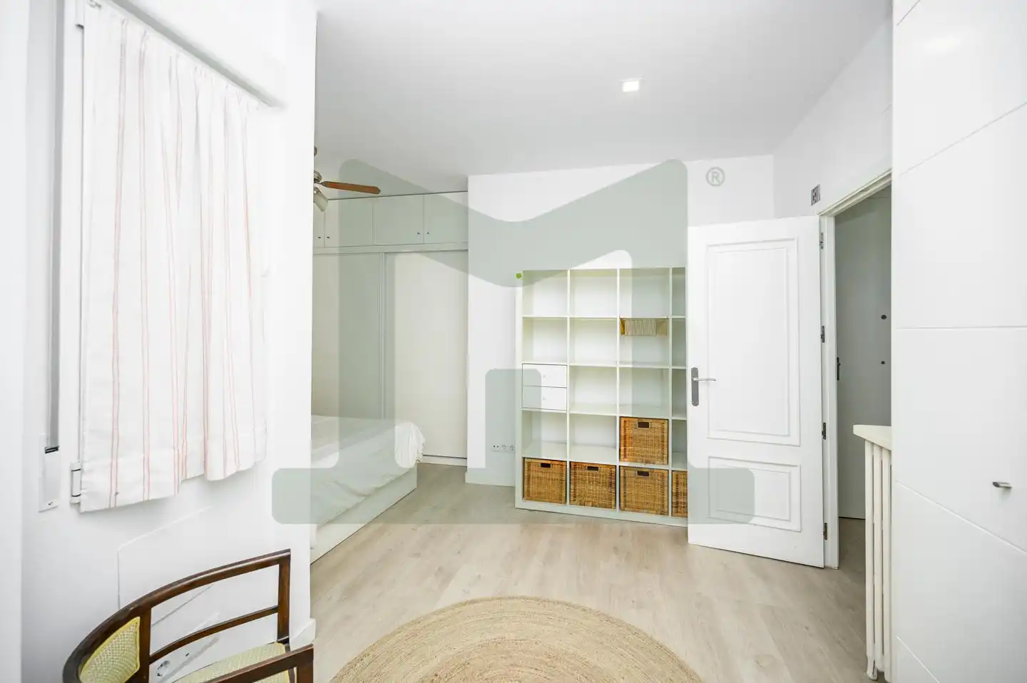 Schlafzimmer von Wohnung zur Miete in Madrid mit Klimaanlage, Heizung und Terrasse