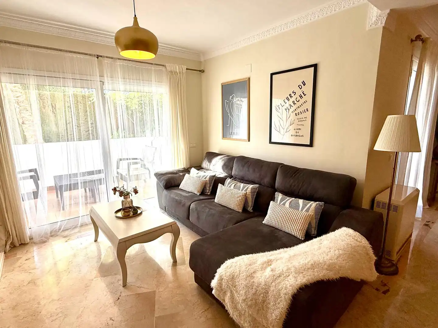 Wohnzimmer von Maisonette zur Miete in Marbella mit Schwimmbad, Möbliert und Gemeinschaftspool