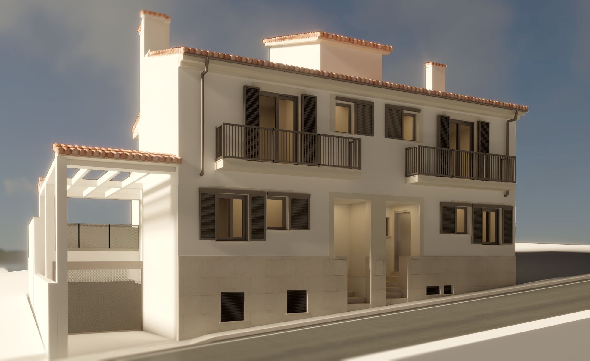 Exterior view of Single-family semi-detached for sale in Andratx  with Air Conditioner, Heating and Private garden