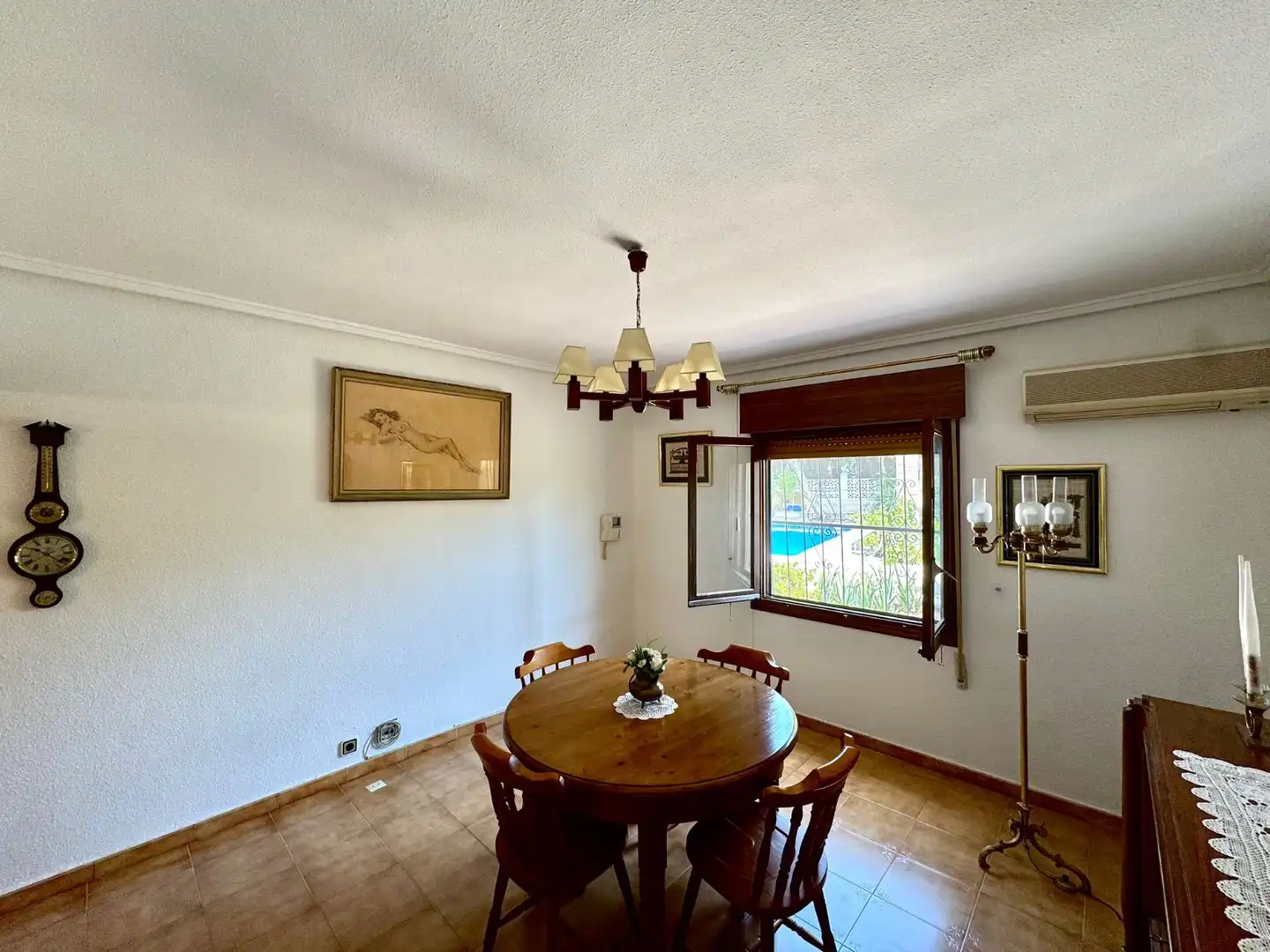 Esszimmer von Haus oder Chalet zur Miete in Rojales mit Klimaanlage, Heizung und Privatgarten